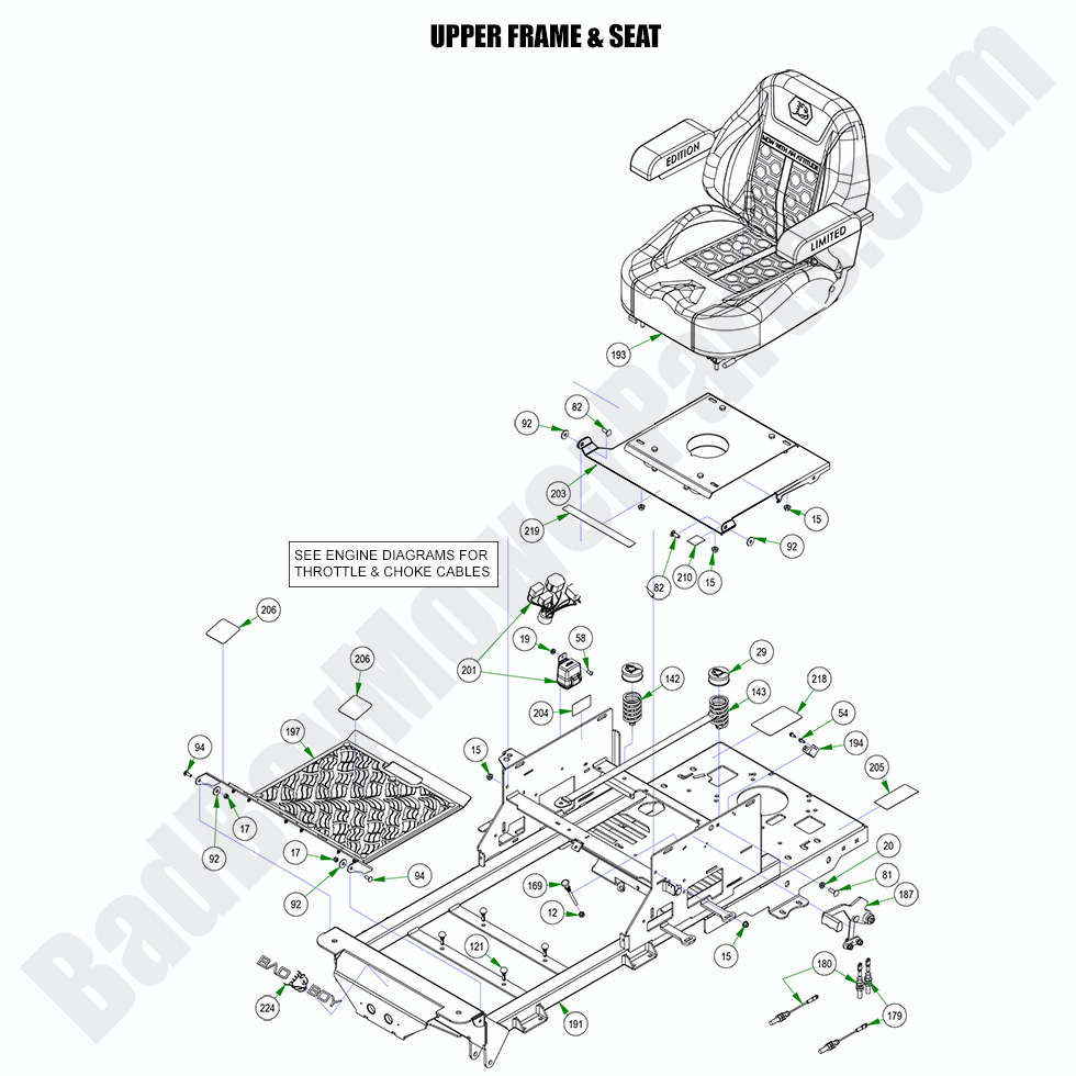 2023 ZT Elite Limited - Upper Frame & Seat